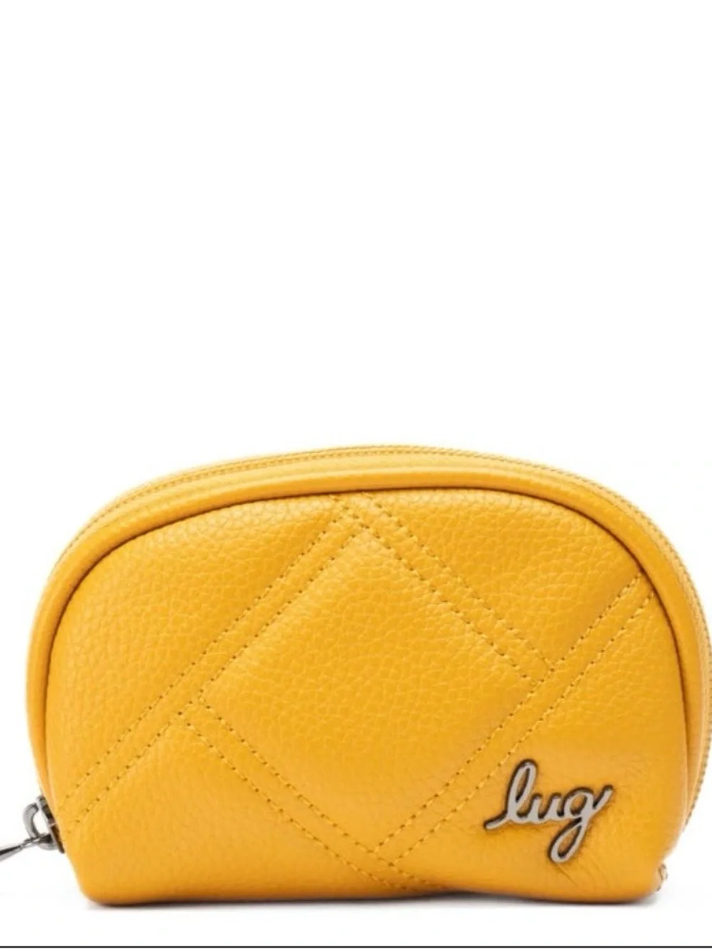 Lug Vegan Leather Stash Pouch. Amber yellow. NWT